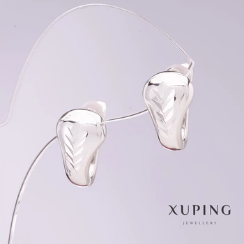 Сережки Xuping, діаметр 9мм, довжина 17мм родій, ida55399