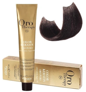 Безаммиачная краска для волос Oro Therapy 100 мл Fanola №5/00 Intense Light Chestnut