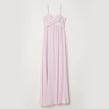 Платье длинное летнее женское H&M 0608013_свет.роз.без.брителек 38 Светло-розовое (KAY2000001340752)