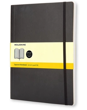 Блокнот Moleskine Classic великий 19&nbsp;x 25 см у клітинку чорний м'який