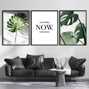 Модульная картина Холстович Tropical leaf 135х60 см. Для гостиной, спальни, интерьера. В рамке