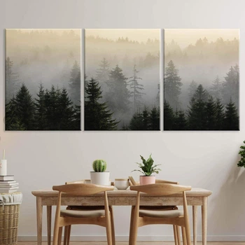 Модульна картина Холстович Forest 135х60 см. Для вітальні, спальні, інтер'єру.