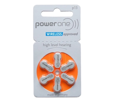 Батарейки для слухових апаратів Power One p 13 (6шт)