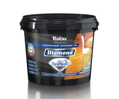 Лак паркетный полиуретановый Rolax DIAMOND полуглянцевый 1 л 4882