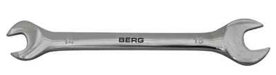 Ключ рожковый двухсторонний Cr-V 14х15мм Berg 48-107