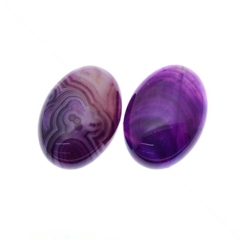 Кабошон нат. камень Агат фиолетовый, Овал, 25х18 мм, 1 шт (KAB-012703) Polimex