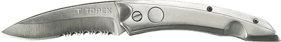 Нож TOPEX универсальный, лезвие 80 мм, пружинный (98Z110)