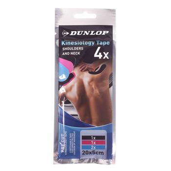 Кинезиологический тейп для плечей і шиї Dunlop Kinesiolo 4 шт. (D86200) Blue/Pink/Black