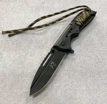 Нож тактический, складной нож карманный для рыблки, охоты, Bounce TH-4117, черный