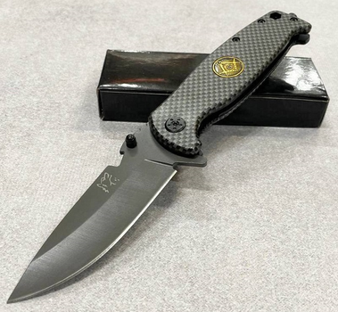 Нож тактический, складной нож карманный для рыблки, охоты, Bounce PS-3924, черный
