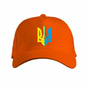 Кепка Двокольоровий герб України Помаранчевий