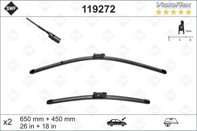 Дворники стеклоочистителя SWF Visioflex SEAT Arona 2018- щетки 650/450 мм.