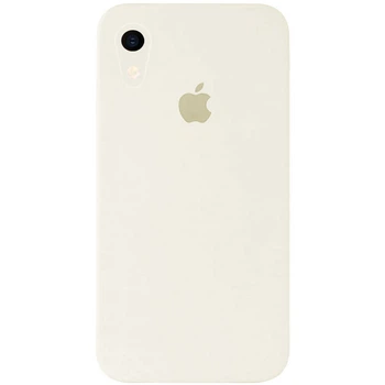 Чохол Silicone Full camera case SQUARE (квадратні) для IPhone Xr Antique white (19) бежевий