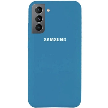 Чехол Silicone case для Samsung Premium S21 Azure (10) синий