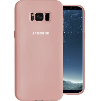 Чехол Silicone case для Samsung Premium S8 Pink Sand (18) пудра