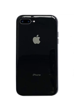 Чохол Silicone Glass Case для iPhone 7 Plus (05) Black чорний