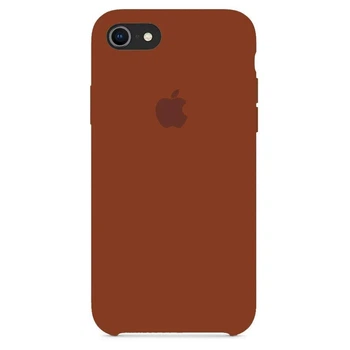 Чохол Silicone case SE 2020 Brown шоколадний