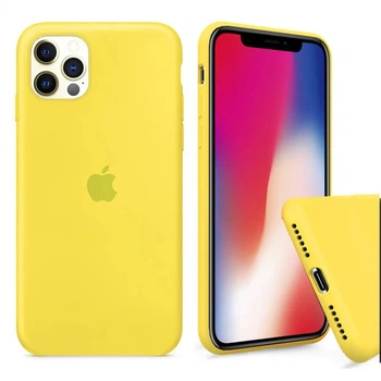 Чохол Silicone FULL case для IPhone Pro 12 Yellow жовтий