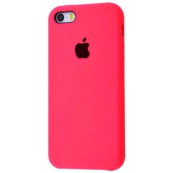 Чохол Silicone case для IPhone 6/6s Shiny pink яскраво рожевий