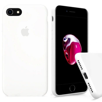 Чехол-накладка Silicone Full case для IPhone 7 White белый