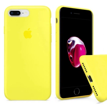 Чохол Silicone FULL case для IPhone 7 Plus Flash лимонний