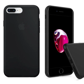 Чехол Silicone FULL case для IPhone 7 Plus Black чёрный
