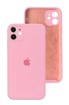 Чехол Silicone case Full Camera Protective для IPhone 12 Light Pink розовый