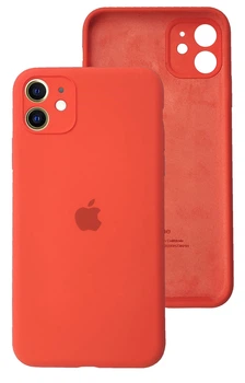 Чохол Silicone case Full Camera Protective для IPhone 11 Apricot помаранчевий