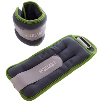 Утяжелители для рук и ног Zelart Sport My Fit 5733-2 2 шт по 1 кг Grey-Green