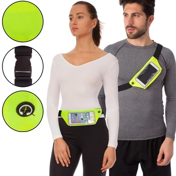 Спортивная сумка на пояс для бега и велопрогулок Scout My Fit 507 Neon Green-Black