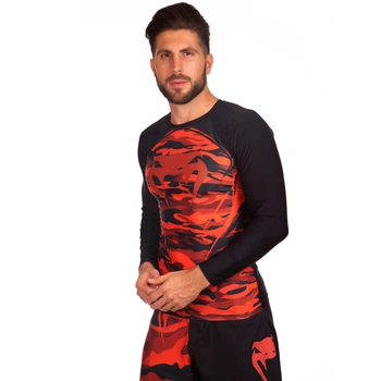 Рашгард мужской с длинным рукавом Venum Camo Hero Heroe 5812 размер M (46-48) Black-Orange