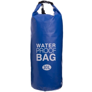 Водонепроникний гермомішок з плечовим ременем Waterproof Bag 6878 30л Blue