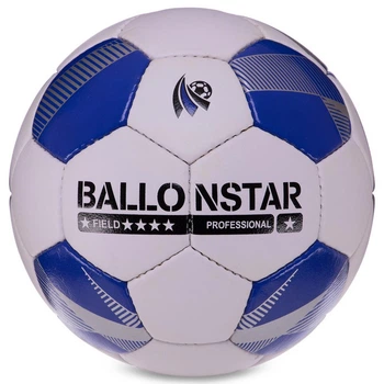 М'яч футбольний Zelart Ballonstar Hybrid 3132 розмір №5 White-Blue