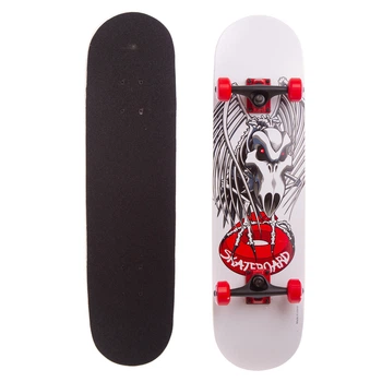 Скейтборд Skateboard Boarding Zelart Sprinter 807 Silver-Black-Red