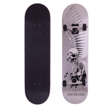 Скейтборд Skateboard Boarding Zelart 805 Silver-Black