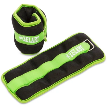 Утяжелители для рук и ног Zelart Sport FI-2502-2 2 шт по 1 кг черно-зеленый