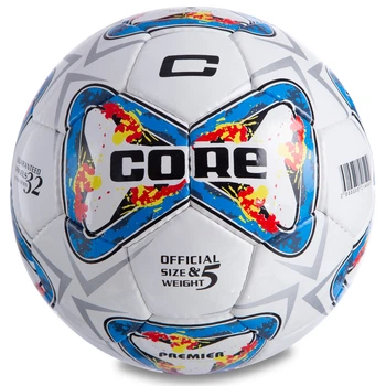 Мяч футбольный ламинированный Core №5 PREMIER 047 White-Blue-Red