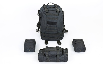 Тактичний рейдовий рюкзак 55L SILVER KNIGHT 213 чорний