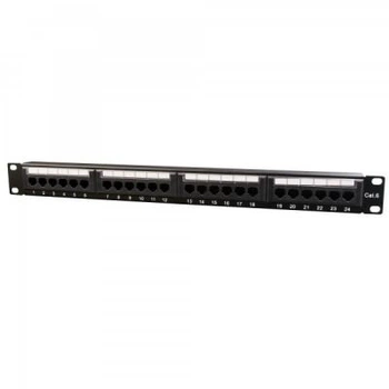 Патч-панель 19" 24xRJ-45 UTP cat.6, 1U, тип 110 Cablexpert (NPP-C624CM-001)