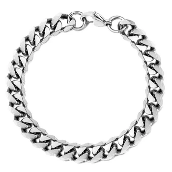 Браслет TrendsMax из нержавеющей стали длинна 18 см ширина 7 мм Silver