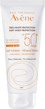 Сонцезахисний молочко мінеральне Avene SPF 50+ для гіперчутливої шкіри 100 мл (3282779355872)