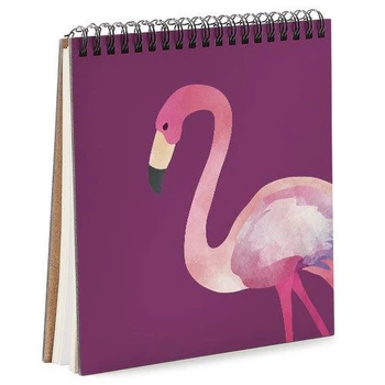 Блокнот Sketchbook Розовый фламинго квадратный 16,7х18 см (BDK_TRO009)