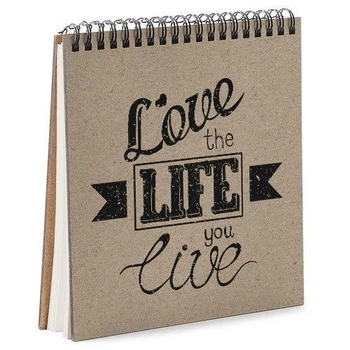 Блокнот Sketchbook Love the life you live квадратный 16,7х18 см (BDK_17A111)