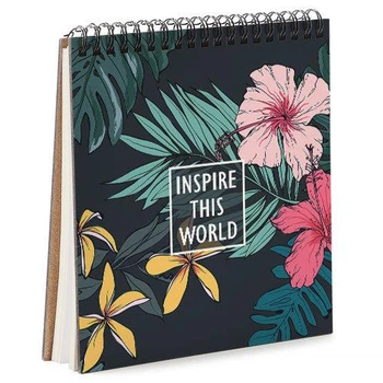 Блокнот Sketchbook Inspire this world квадратный 16,7х18 см (BDK_TRO021)