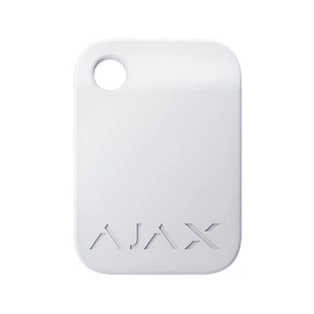 Защищенный бесконтактный брелок Ajax Tag white для клавиатуры KeyPad Plus