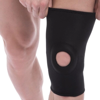 Бандаж для коленного сустава с открытой коленной чашечкой (1шт) Mute Черный (регулируемый) (9103)