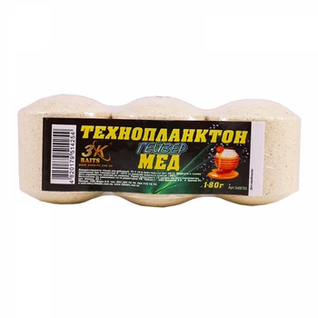 Прикорм 3KBaits Технопланктон Гейзер Мед 180г (3KB1377)