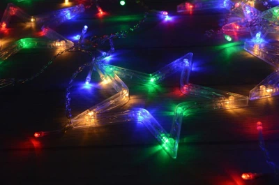 Гірлянди дощик зірочки 120 Led Color