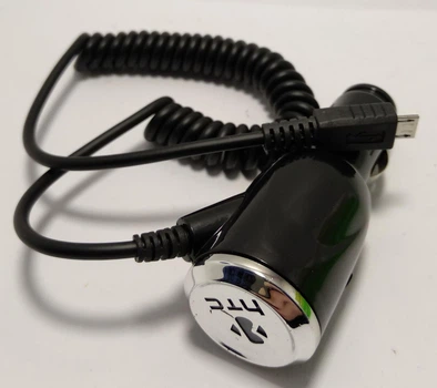 Автомобильное зарядное устройство Htc + спиральный Micro Usb