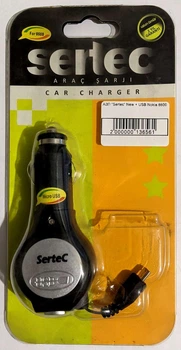 Автомобильное зарядное устройство "Sertec" New + USB Nokia 8600